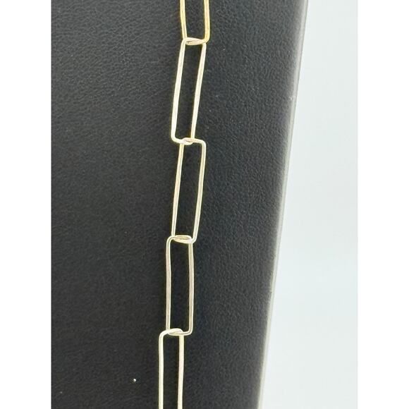 Jane Diaz Sterling Silver Paper Clip Handmade Chain Necklace - Picture 2 of 3